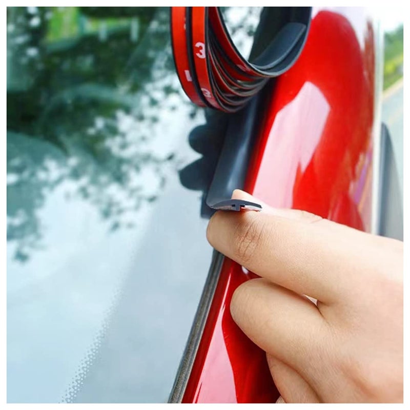 Turcee Cuttable T-Car Sunroof Cover Seal Rubber Trim Dust Proof&Weather Stripping for Windshield Tailgate Adhesive Rubber Seal Strip (19mm?16Ft) - Image 1